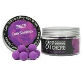 Бойли Carp Catchers Pop Ups - Плаваючі - Ø12 мм - 35 шт/уп - Crab Shelfish - Флюоресцентний бузковий