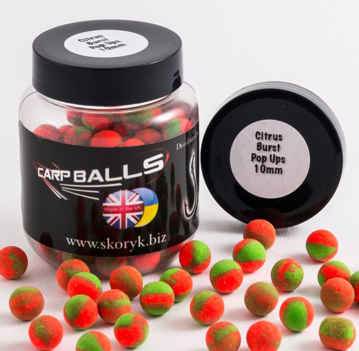 Бойли Carp Balls Pop Ups - 30 г - Плаваючі - Ø10 мм - Citrus Burst (Цитрусовий вибух)