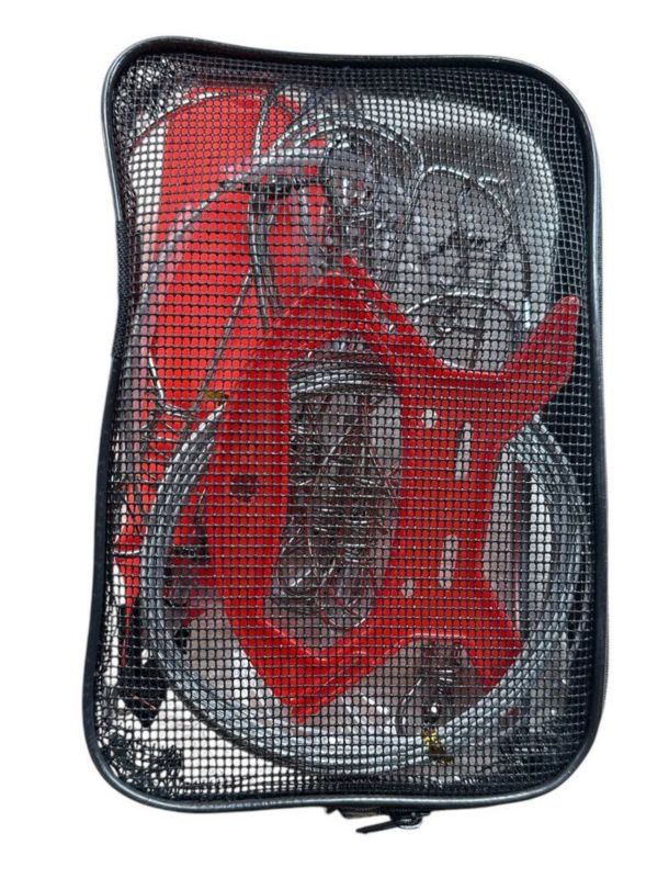 Кукан посилений з поплавком на металевому тросі - 10 карабінів - Довжина 6 м