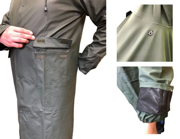 Плащ дощовик Satexo - ПВХ+Нейлон - Хакі