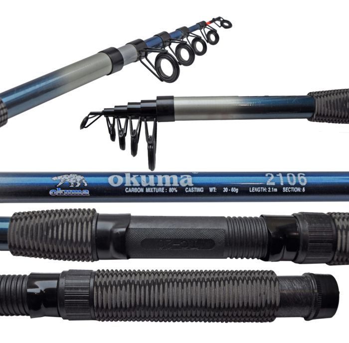 Спінінг Okuma - 2,1 м - Кільця 5 - Секцій 6 - Тест 30-60 г