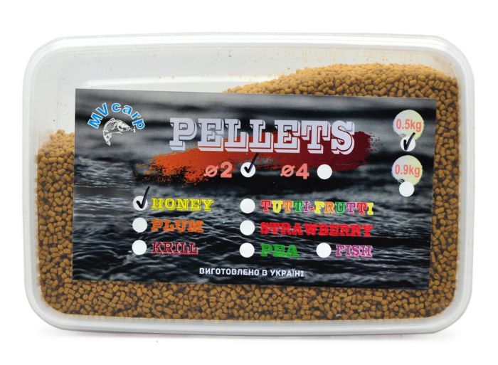 Пеллетс MV Carp - Honey (Мед) - 0.5 кг