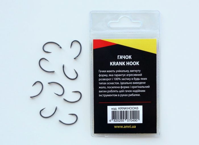 Гачок короповий Anvi Krank Hook №6 - 10 шт/уп