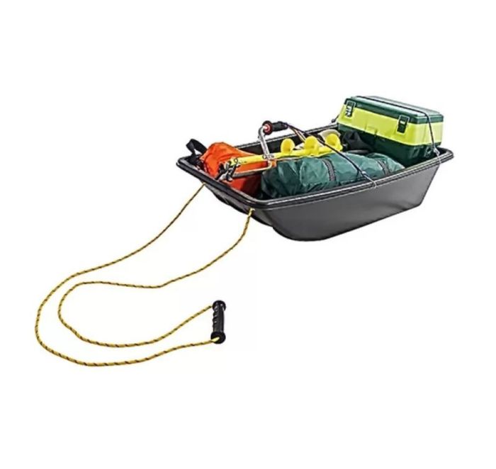 Санки (волокуші) для зимової риболовлі - Модель C-2/1 - PROANGLER - З люверсами - Чорні