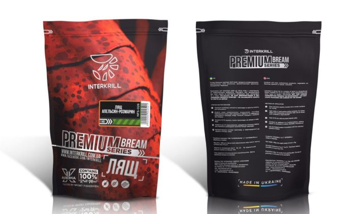 Підгодовування Interkrill - Лещ-Апельсин-Розмарин - Серія Premium Baits - 1 кг