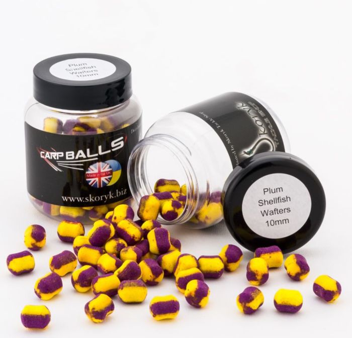 Бойли Carp Balls Wafters - Нейтральна плавучість - Ø10 мм - Plum and Shellfish (Слива Риба)