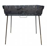 Мангал Вогник - Розкладний - Зі знімними ніжками - Сталь 3 мм - 55x28x15 см - На 10 шампурів