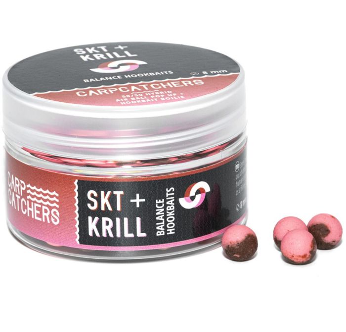 Бойли Carp Catchers Balance Hookbaits - Ø8 мм - Washed Out Pink&Brown - SKT&Krill