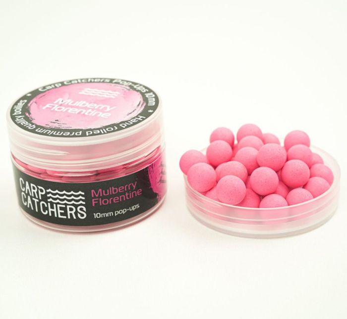 Бойли Carp Catchers Pop Ups - Плаваючі - Ø10 мм - Однотонні - Fluoro Pink - Mulberry Florentine - 40-41 шт/уп