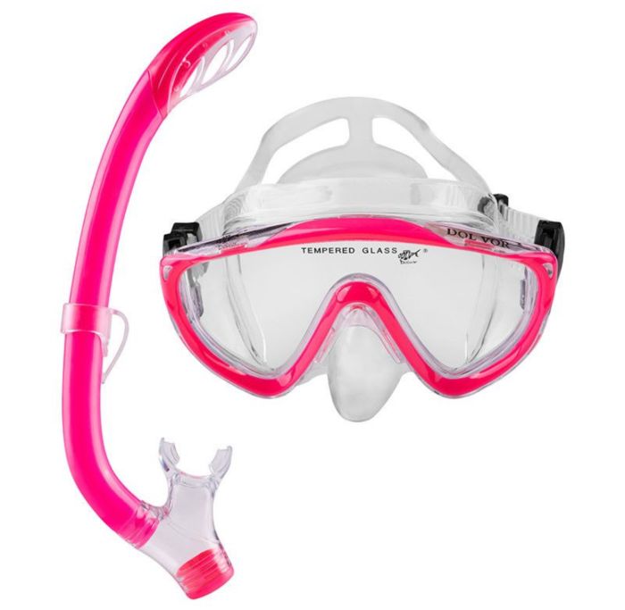 Комплект маска та трубка Dolvor - M171P+SN59P - Рожевий