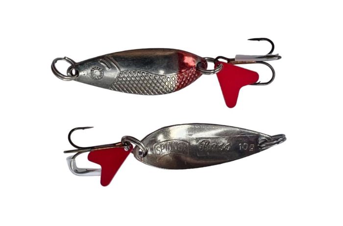 Блешня Spinnex Bass - 10 г, що коливається - 213-Срібло/Червоний
