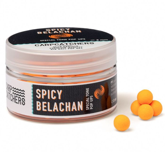 Бойли Carp Catchers Pop Ups Special Tone - Плаваючі - Ø8 мм - Light Fluoro Orange - Spicy Belachan