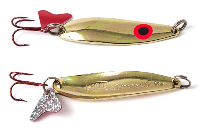 Блешня Spinnex Krocodile - Коливання - Очі червоні - Золото 20 г