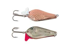 Блешня Spinnex Atom - Акустична, що коливається - 20 г - З лускою - Мідь/Срібло