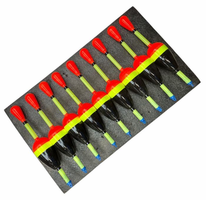 Поплавець для лову товстолоба, хижака M - Червоно-жовто-чорний