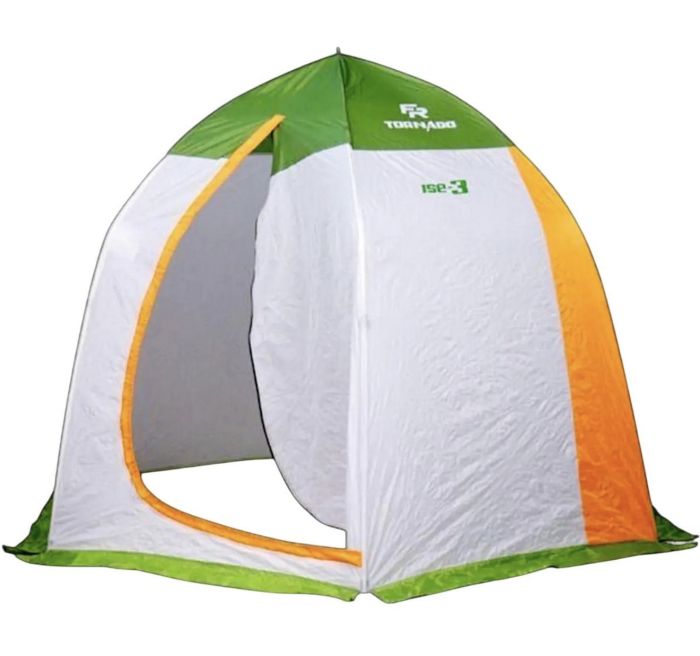 Палатка зимова Fishing ROI Tornado Ise 3 - 220x220x180 см - Білий/Зелений/Помаранчевий