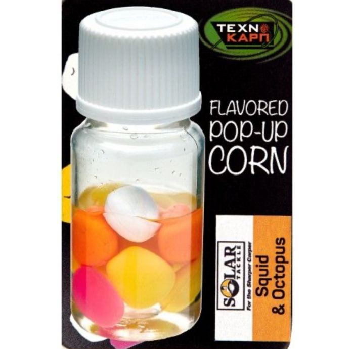 Силіконова кукурудза - Технокарп - Pop-up Texnocorn Mix - 10 мм - Squid&Octopus-Solar (Кальмар та Восьминіг-Сонячний) - 10 шт/уп