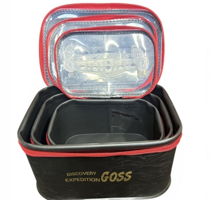 Комплект сумок прогумованих GOSS 3в1 (28x18x14 big)-(24x16x12 medium)-(21x13x10 small)