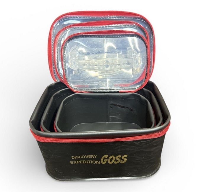 Комплект сумок прогумованих GOSS 3в1 (28x18x14 big)-(24x16x12 medium)-(21x13x10 small)