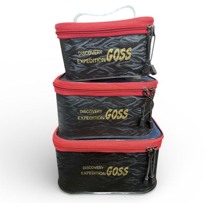 Комплект сумок прогумованих GOSS 3в1 (28x18x14 big)-(24x16x12 medium)-(21x13x10 small)