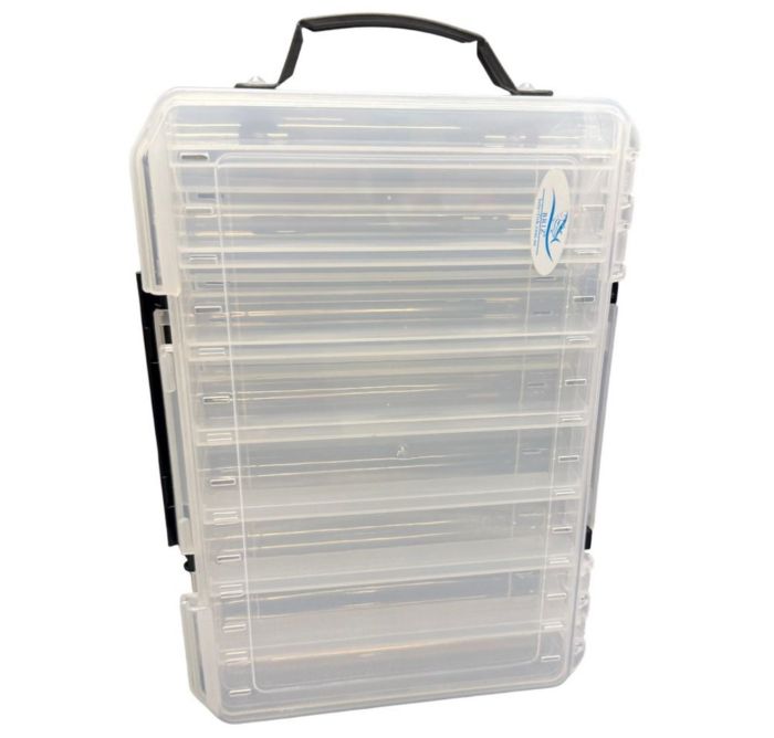 Коробка Briz 007 - Двостороння - Для воблерів та блешень - 14 осередків - Прозора