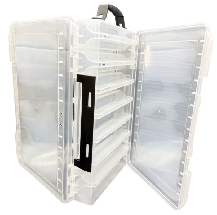 Коробка Briz 007 - Двостороння - Для воблерів та блешень - 14 осередків - Прозора