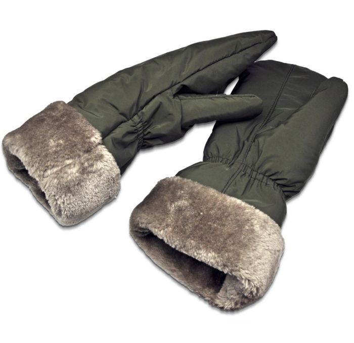 Рукавиці зимові - Штучне хутро - Поліестер - XL - Хакі