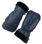 Рукавиці зимові - Штучне хутро - Поліестер - XL - Темно-синій