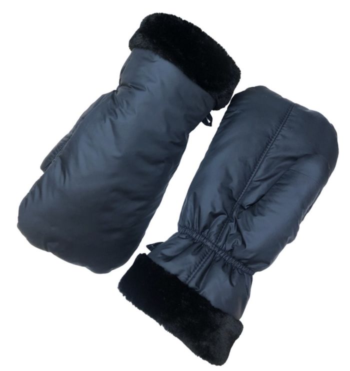 Рукавиці зимові - Штучне хутро - Поліестер - XL - Темно-синій