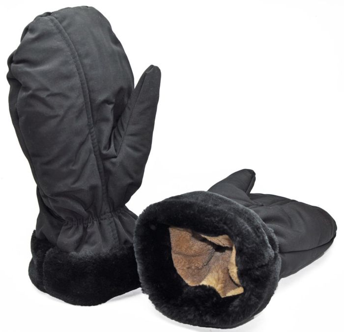 Рукавиці зимові - Штучне хутро - Поліестер - XL - Чорний