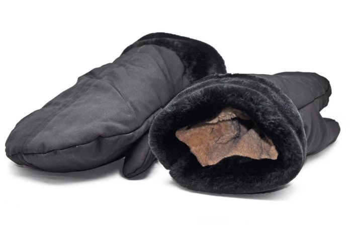 Рукавиці зимові - Штучне хутро - Поліестер - XL - Чорний