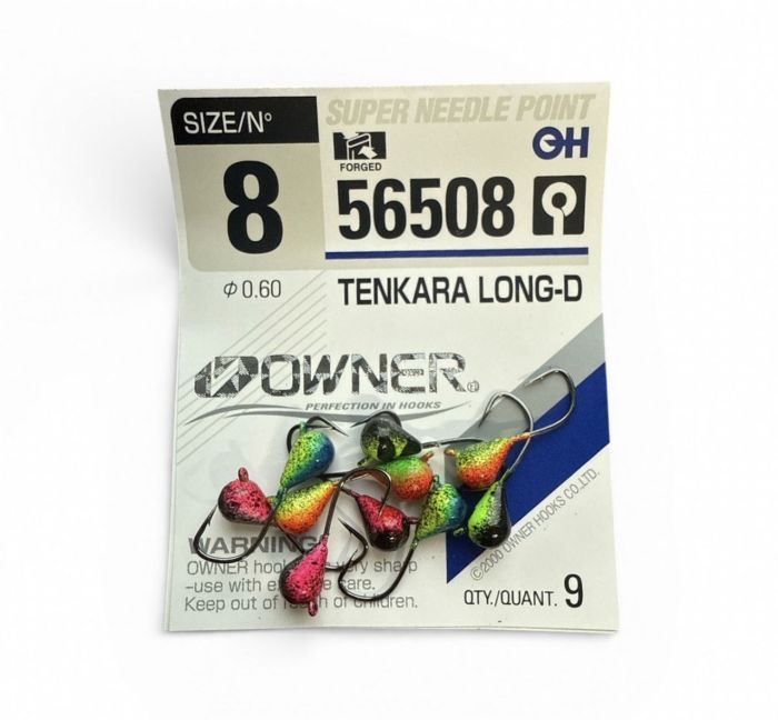 Мормишка Крапля ручна робота Асорті - Owner №8 (56508) - 10 шт/уп