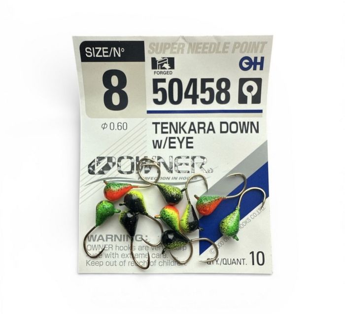 Мормышка Крапля ручна робота Асорті - Owner №8 (50458) - 10 шт/уп