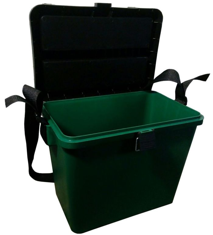 Ящик для зимової риболовлі - Зелений з чорним - Україна.