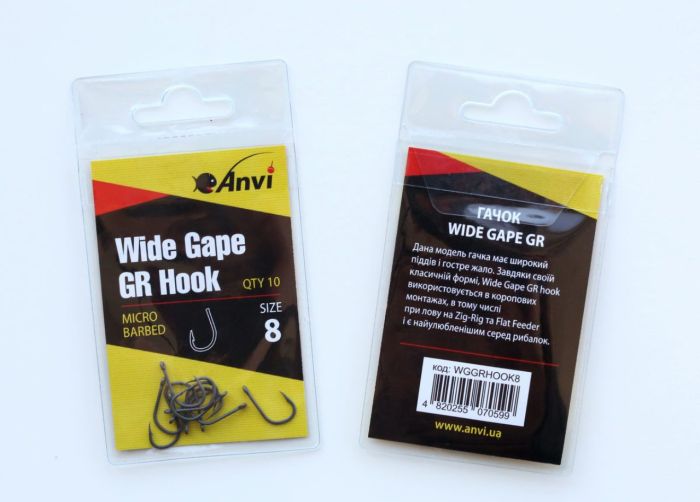 Гачок короповий Anvi Wide Gape GR №8 - 10 шт/уп