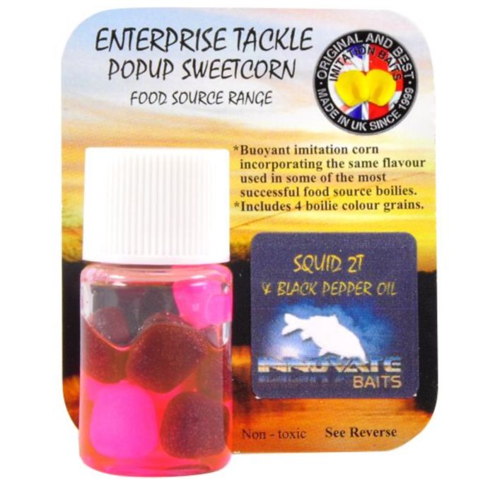 Сиріконова кукурудза EnterPrise в дипі - Штучна - Squid 2T With Black Pepper Oil - Fluoro Pink/Brown - 8 шт/уп