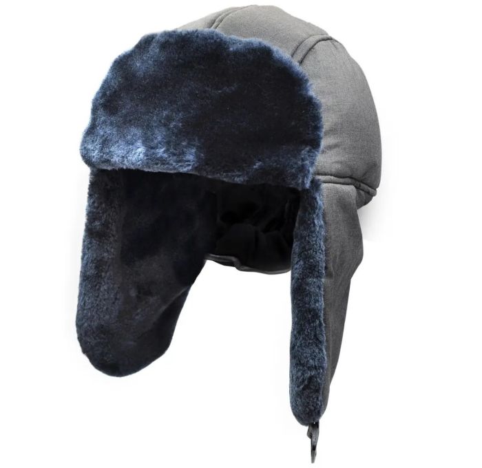 Шапка-вушанка Anvi - Темно-сіра Розмір XXL