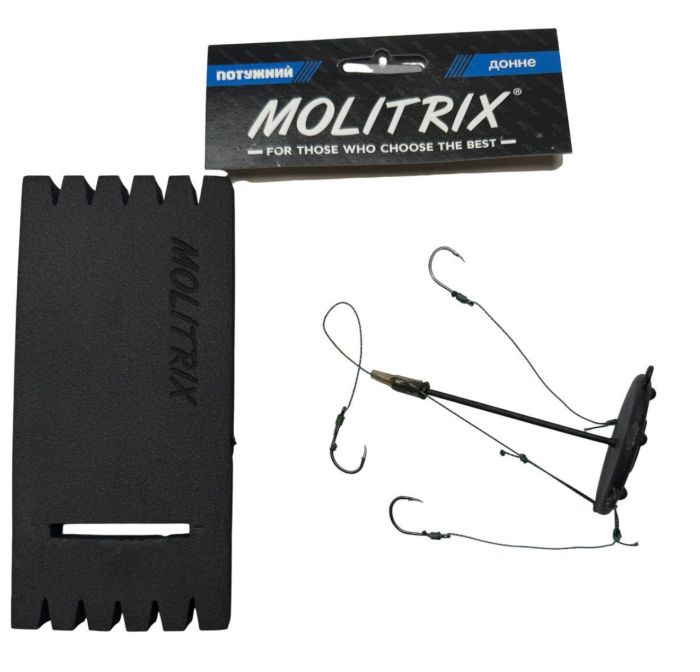 Оснащення Molitrix для лову товстолоба донна - 3 гачки №10 - Оснащена