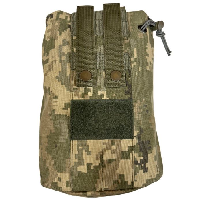 Універсальна розкладна сумка-підсумок ЗСУ СПРУ для скидання магазинів АК/AR - Вид 6, розміри 25x18x11,5 см, забарвлення Піксель ММ-14.