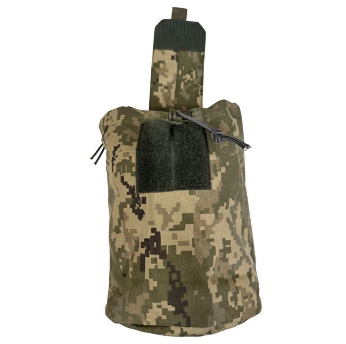 Універсальна розкладна сумка-підсумок ЗСУ СПРУ для скидання магазинів АК/AR - Вид 6, розміри 25x18x11,5 см, забарвлення Піксель ММ-14.