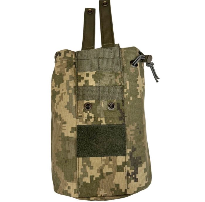 Універсальна розкладна сумка-підсумок ЗСУ СПРУ для скидання магазинів АК/AR - Вид 6, розміри 25x18x11,5 см, забарвлення Піксель ММ-14.