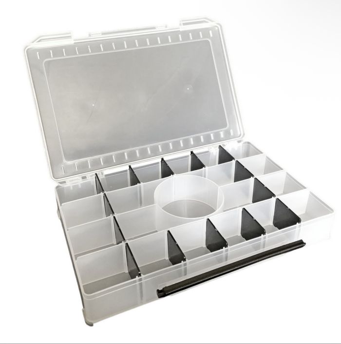 Коробка рибальська для приманок - Одностороння - Прозора