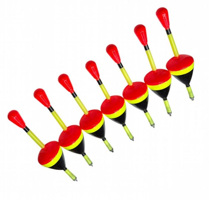 Поплавець для лову товстолоба, хижака L - Червоно-жовто-чорний