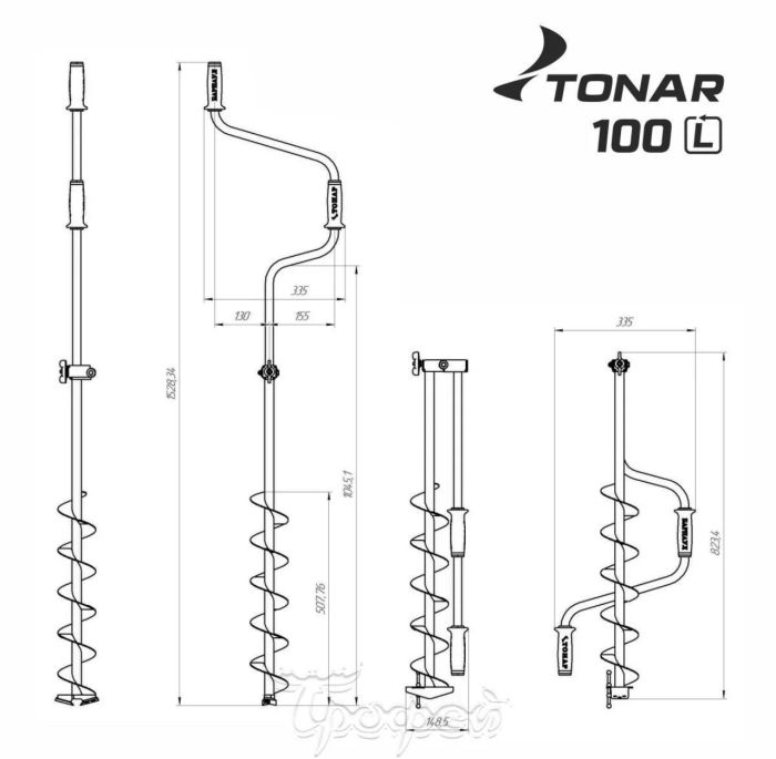 Льодобур Барнаульський Тонар дворучний ЛР-100Д