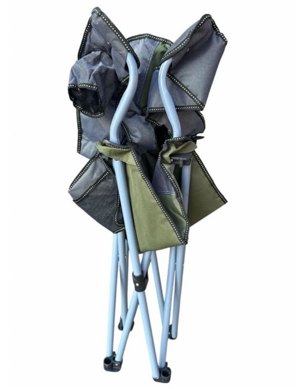 Стілець посилений зі спинкою та підлокітниками Megastrike "Зонт" - SH9-3-34 - Зелено-сірий - 60х55х98 см