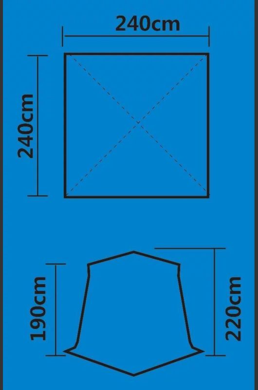 Палатка-куб Mircamping 2017 - Напівавтомат - 4-місна - Зимова - Тришарова - З підлогою - Мобільна лазня