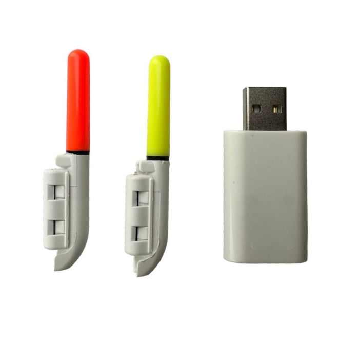 Сигналізатор клювання для фідера - Світловий - 6 см - Живлення 2 батарейки + USB зарядка - 2 шт/уп