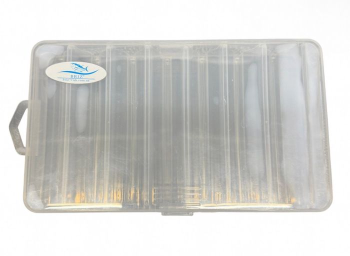 Коробка Briz 005 - Двостороння - Для воблерів та блешень - 14 осередків - Прозора