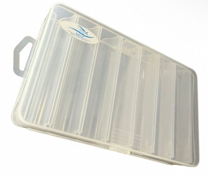 Коробка Briz 005 - Двостороння - Для воблерів та блешень - 14 осередків - Прозора