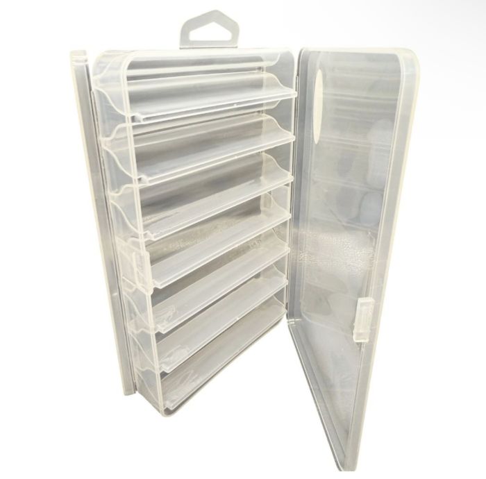 Коробка Briz 005 - Двостороння - Для воблерів та блешень - 14 осередків - Прозора